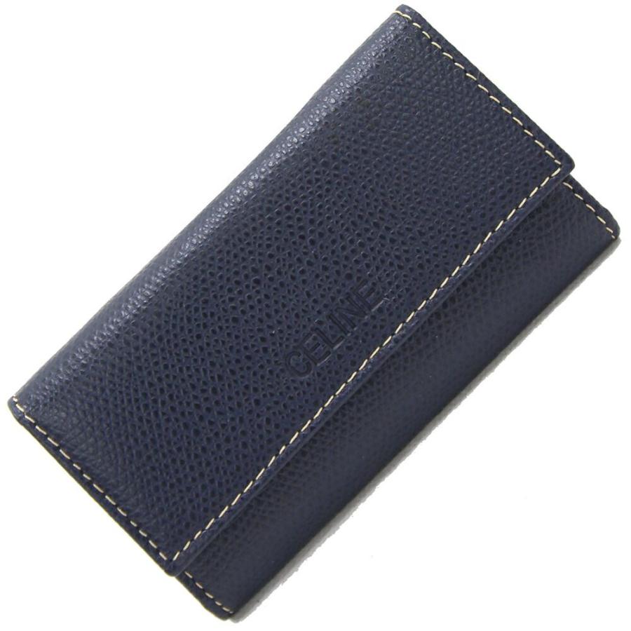 CELINE（セリーヌ） 6連キーケース ブラックネイビー レザー 中古 鍵