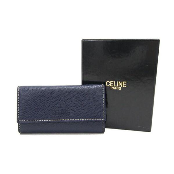 CELINE（セリーヌ） 6連キーケース ブラックネイビー レザー 中古 鍵