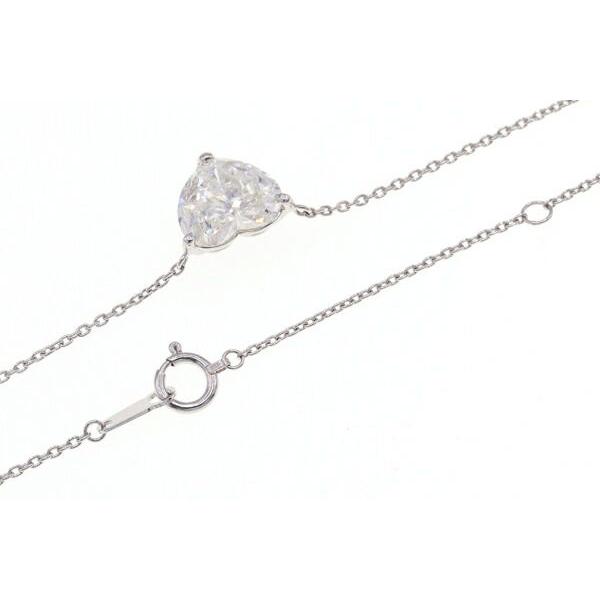 ダイヤモンド ネックレス ハートシェイプD2.52ct Pt850 Pt900 中古 