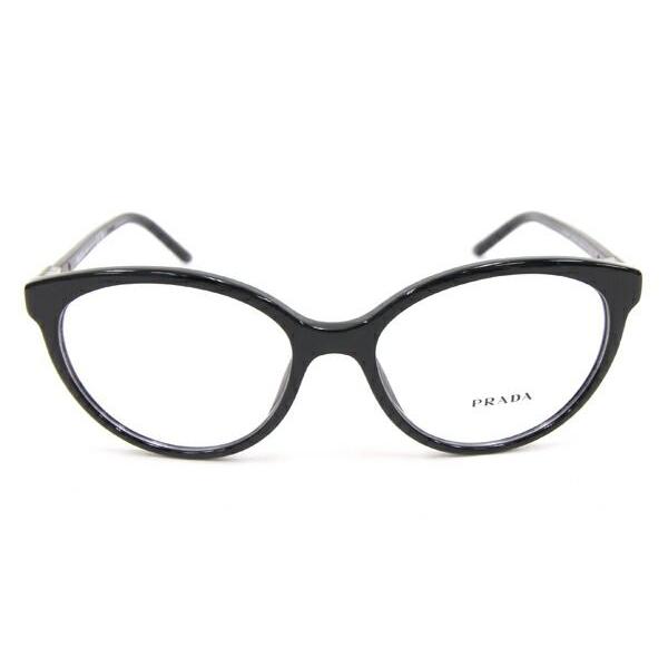 プラダ メガネフレーム VPR08Y ブラック クリア 中古 ロゴ メガネ 眼鏡 伊達 レディース メンズ｜yumeichiba-premium｜02