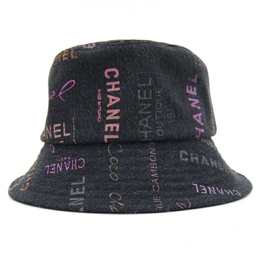 CHANEL ブラック バケットハット Mサイズ CHANEL ブラック バケットハット Mサイズ