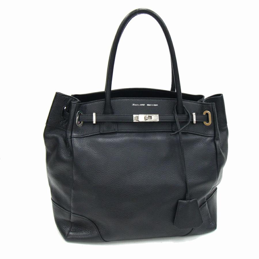 ADMJ ブラック ハンドバッグ A.D.M.J（エーディーエムジェイ） ハンドバッグ ブラック レザー 中古