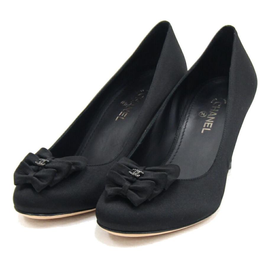 CHANEL シャネル リボンパンプス35.5C