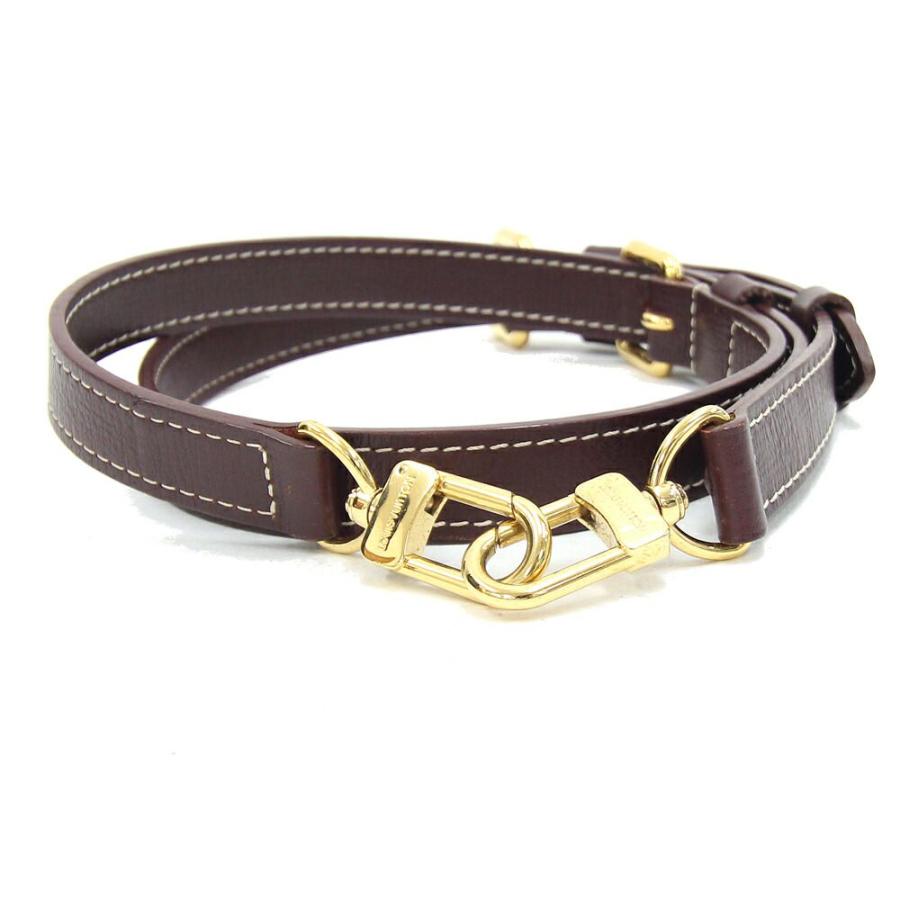 ルイヴィトン ショルダーストラップ ボルドー レザー 中古 肩がけ 斜