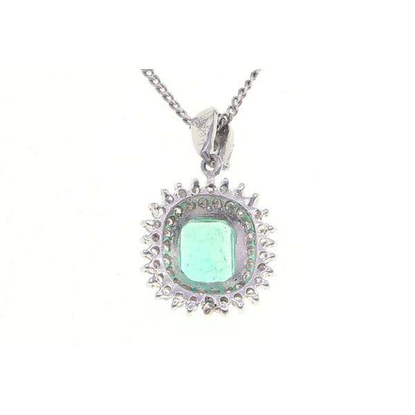 エメラルド ダイヤモンド ネックレス E0.62ct D0.29ct Pt850 Pt900 