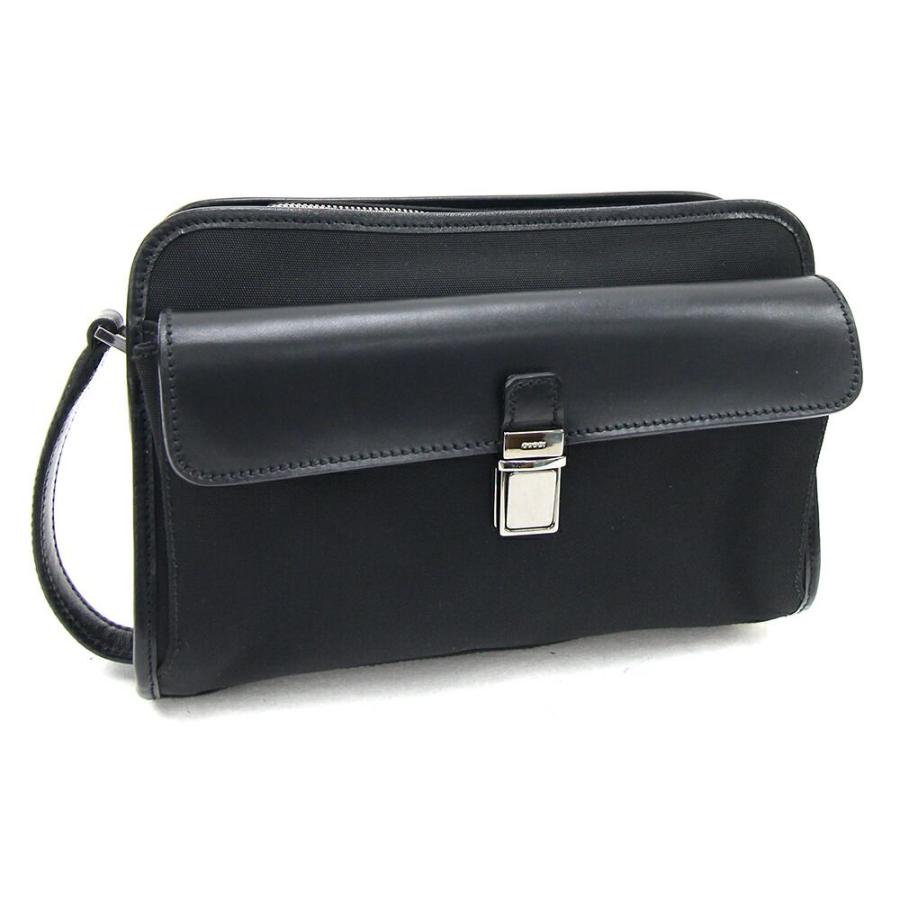 GUCCI（グッチ） セカンドバッグ 108844 ブラック ナイロンキャンバス
