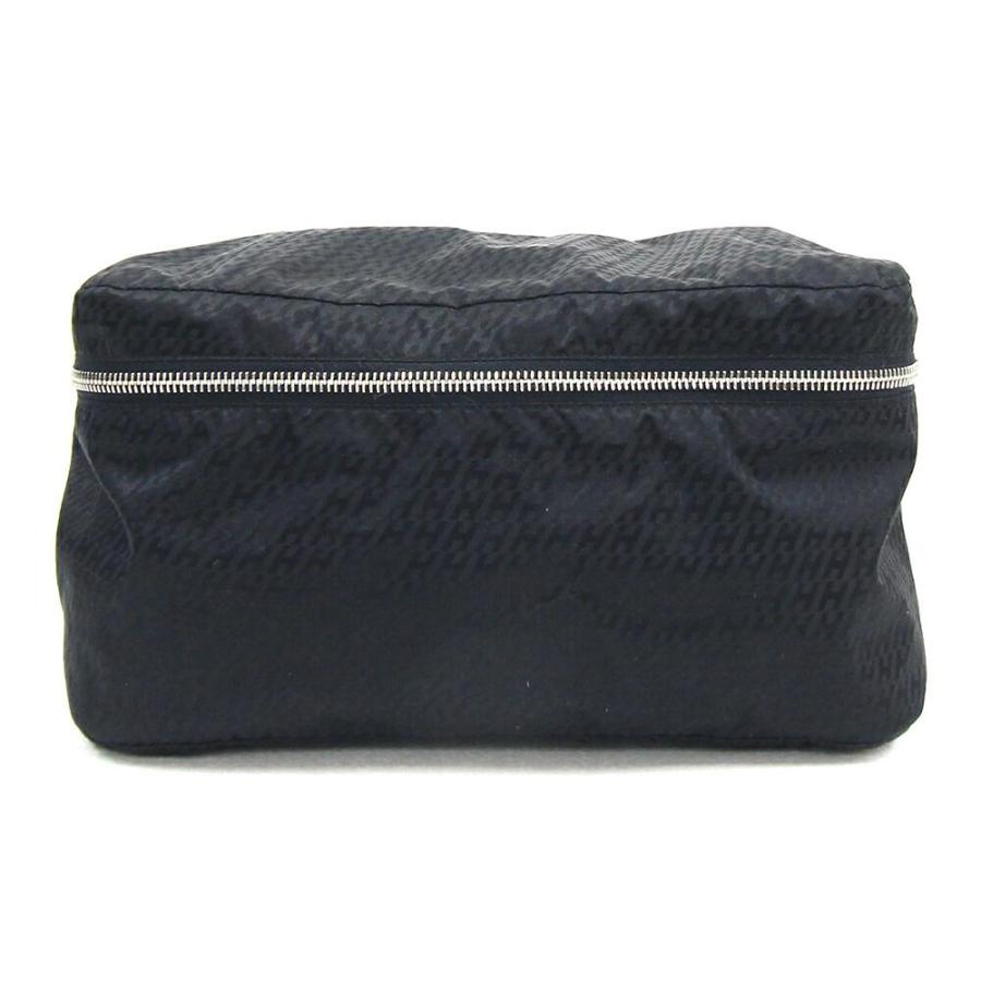 HERMES（エルメス） ポーチ トラベルシルク ブラック シルク レザー