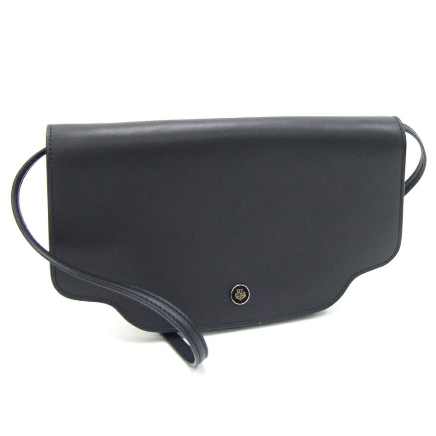 Loro Piana（ロロピアーナ） ショルダーウォレット ブラック レザー 