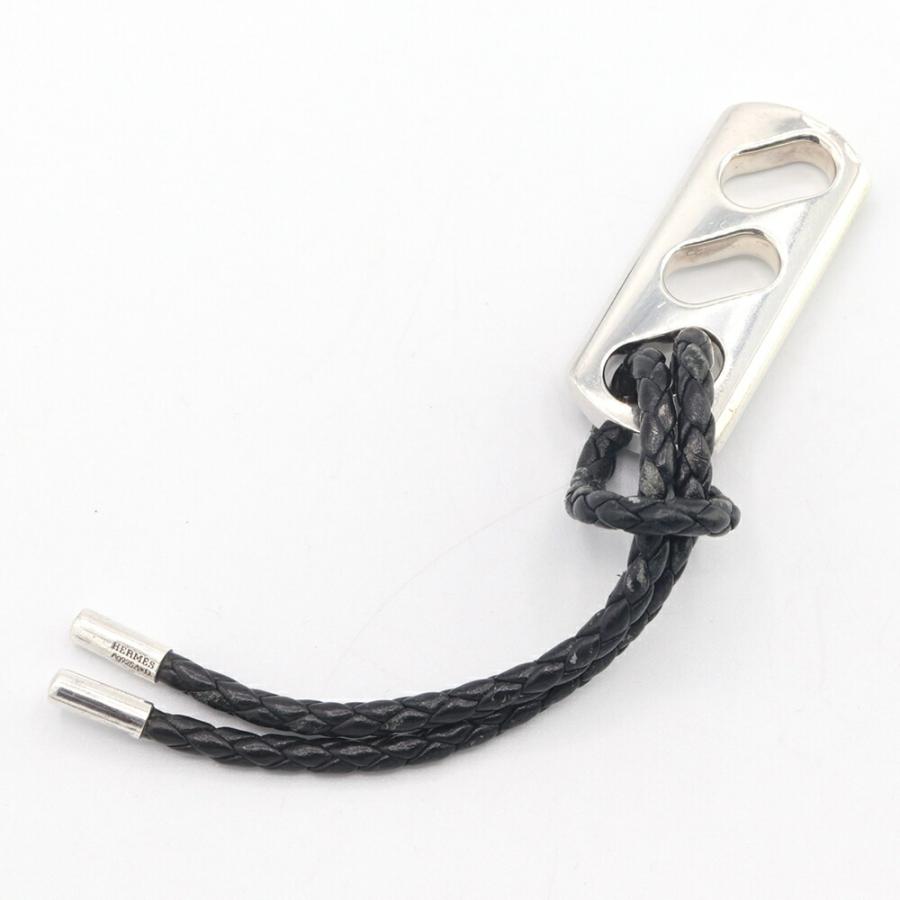 HERMES（エルメス） キーリング シルバー ブラック SV スターリング