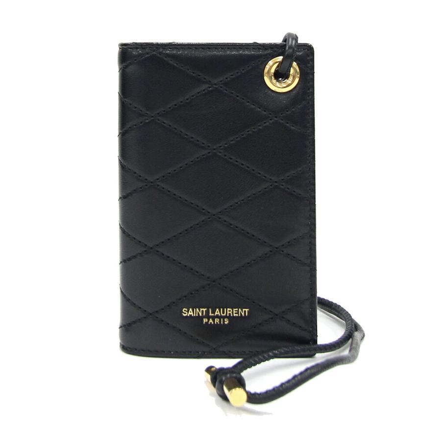 SAINT LAURENT サンローラン カードケース 669952 ブラック レザー