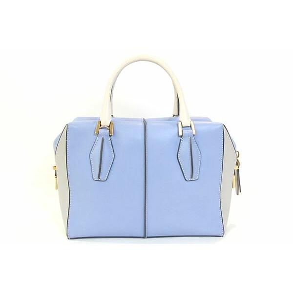 TOD'S（トッズ） 2WAYハンドバッグ Dスタイリング ライトブルー グレー