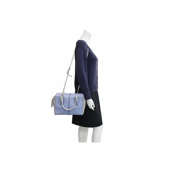 TOD'S（トッズ） 2WAYハンドバッグ Dスタイリング ライトブルー グレー
