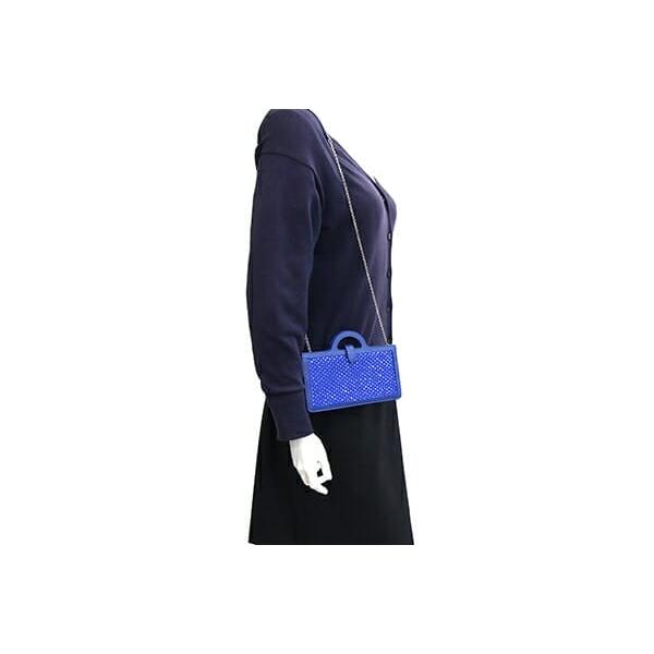 MARNI（マルニ） ショルダーバッグ ビジュートリム ブルー レザー