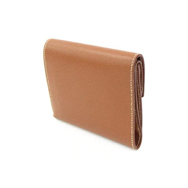 HERMES（エルメス） 三つ折り財布 ティル ゴールド ヴォーエプソン ◯Y