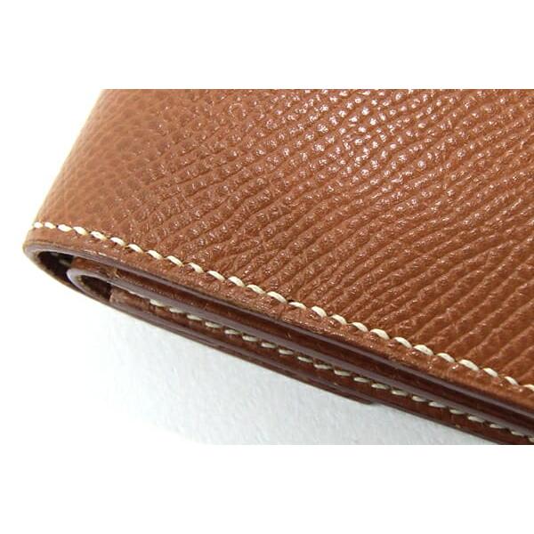 HERMES（エルメス） 三つ折り財布 ティル ゴールド ヴォーエプソン ◯Y