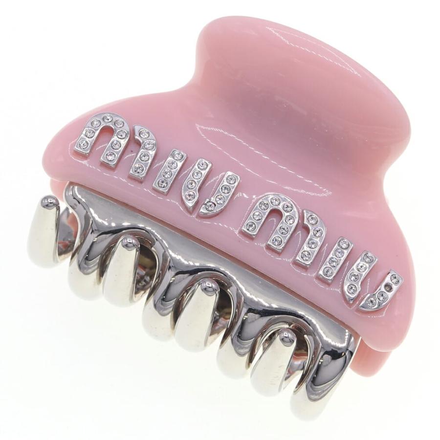 miu miu（ミュウミュウ） ヘアクリップ 5IF068 ピンク シルバー 中古