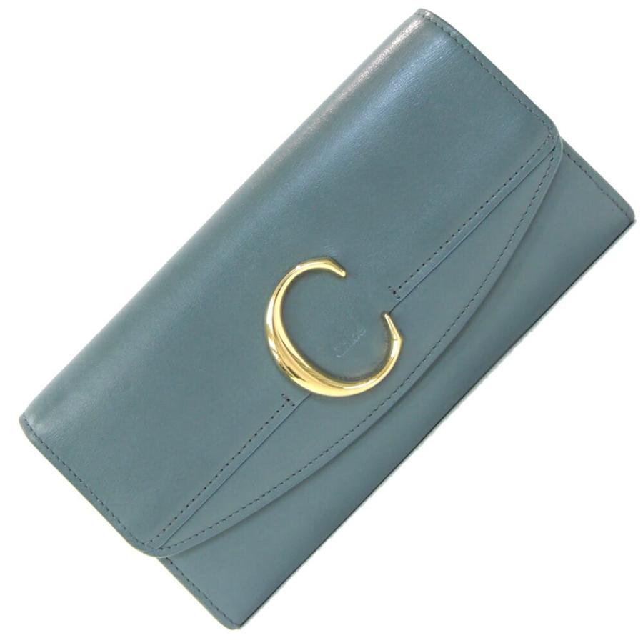 Chloe C クロエ 二つ折り長財布 クロエシー CHC19SP055 グリーン 