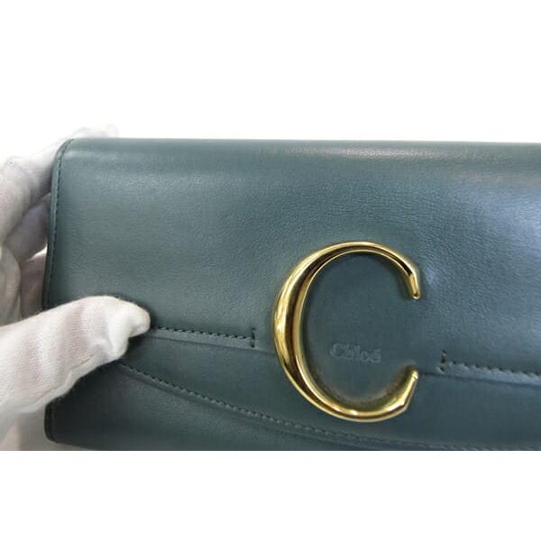 Chloe C クロエ 二つ折り長財布 クロエシー CHC19SP055 グリーン 