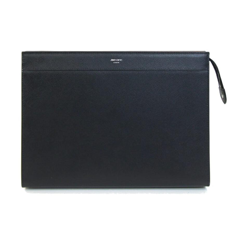 JIMMY CHOO（ジミーチュウ） クラッチバッグ ブラック レザー 中古 