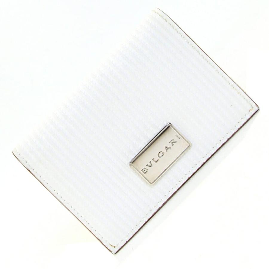 BVLGARI（ブルガリ） 名刺入れ ミレリゲ 27694 ホワイト ベージュ