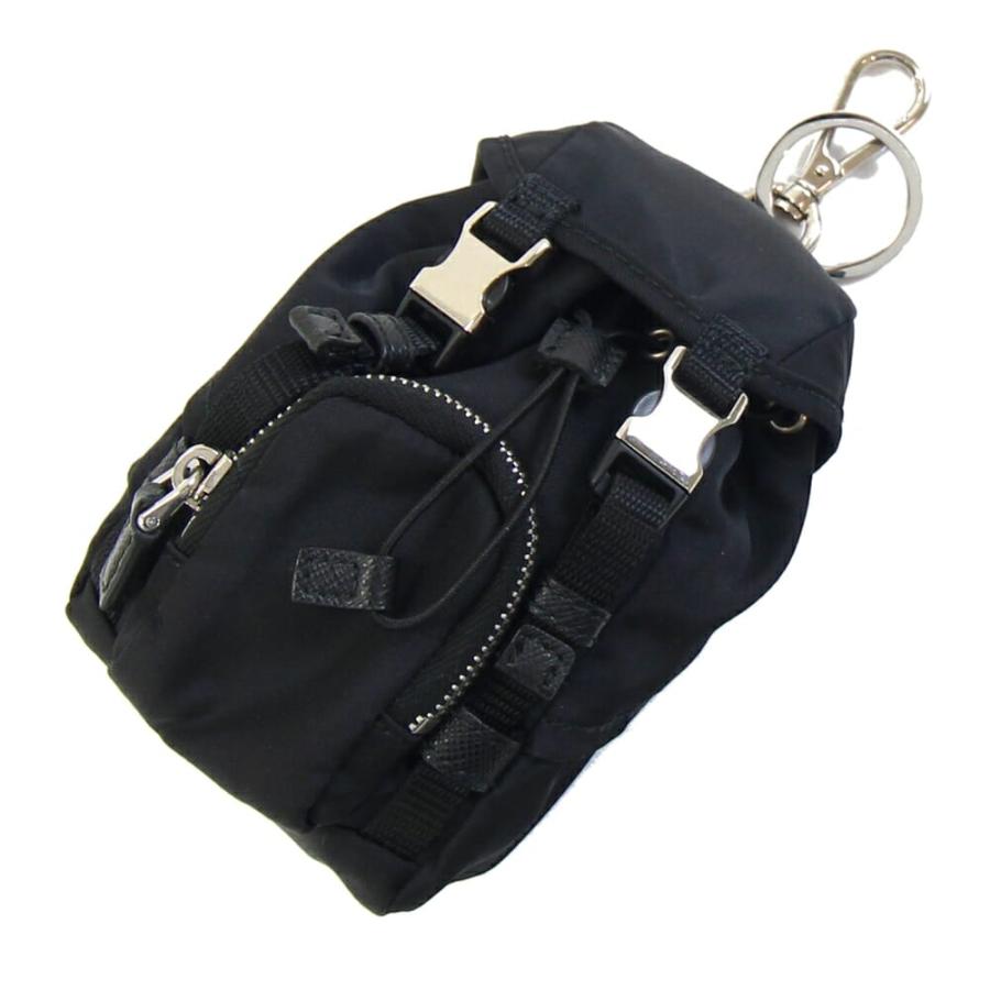 【極美品】PRADA リュック型 キーホルダー バッグチャーム 小物入れ 黒 PRADA（プラダ） キーホルダー バックパックモチーフ 2TT061 ブラック