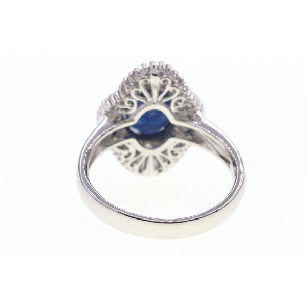 サファイア ダイヤモンド リング S2.48ct D0.59ct Pt900 12号 中古