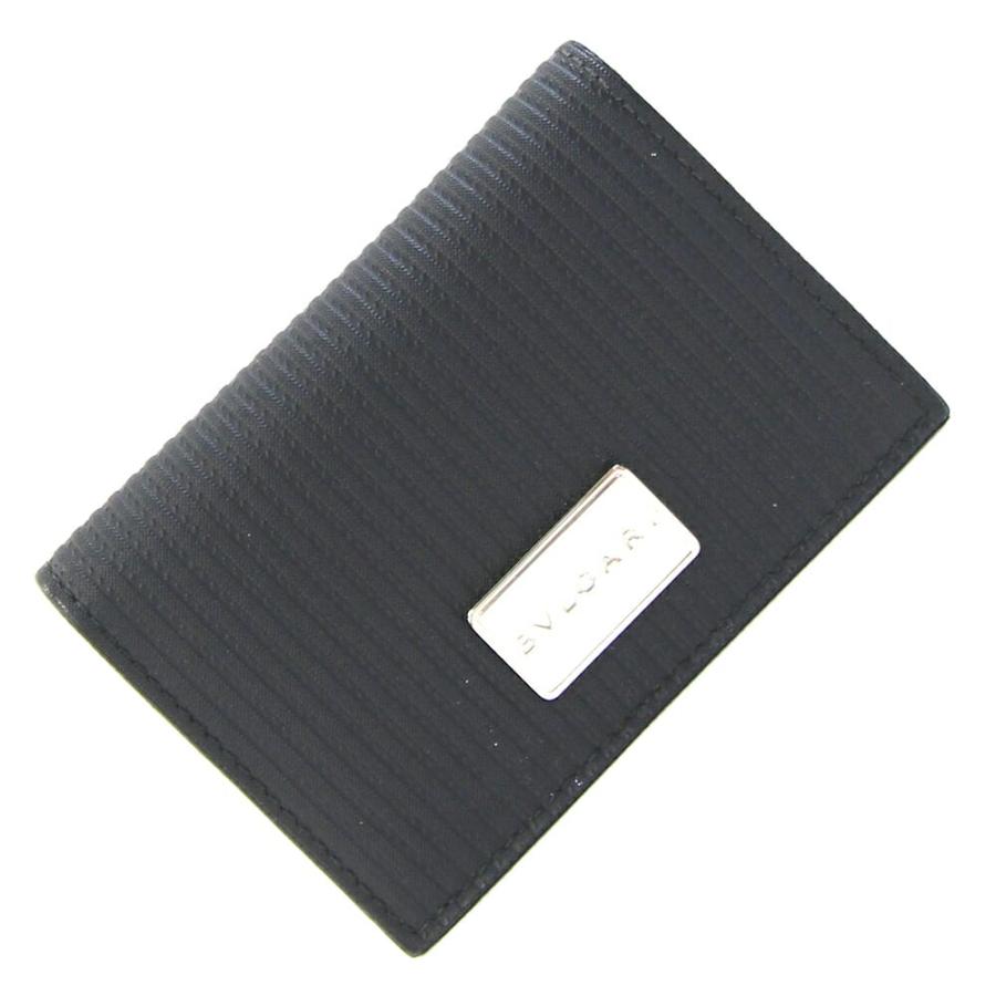 BVLGARI（ブルガリ） 名刺入れ ミレリゲ 27694 ブラック コーティング