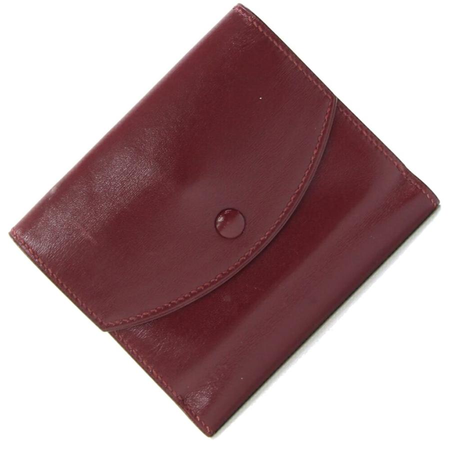 ノベルティ　HERMES　三つ折り財布　新品未使用品 HERMES（エルメス） 三つ折り財布 ティル ボルドー ボックスカーフ 〇U