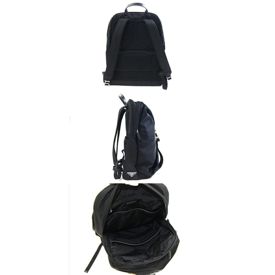 PRADA（プラダ） バックパック 2VZ028 ブラック ナイロン レザー 中古