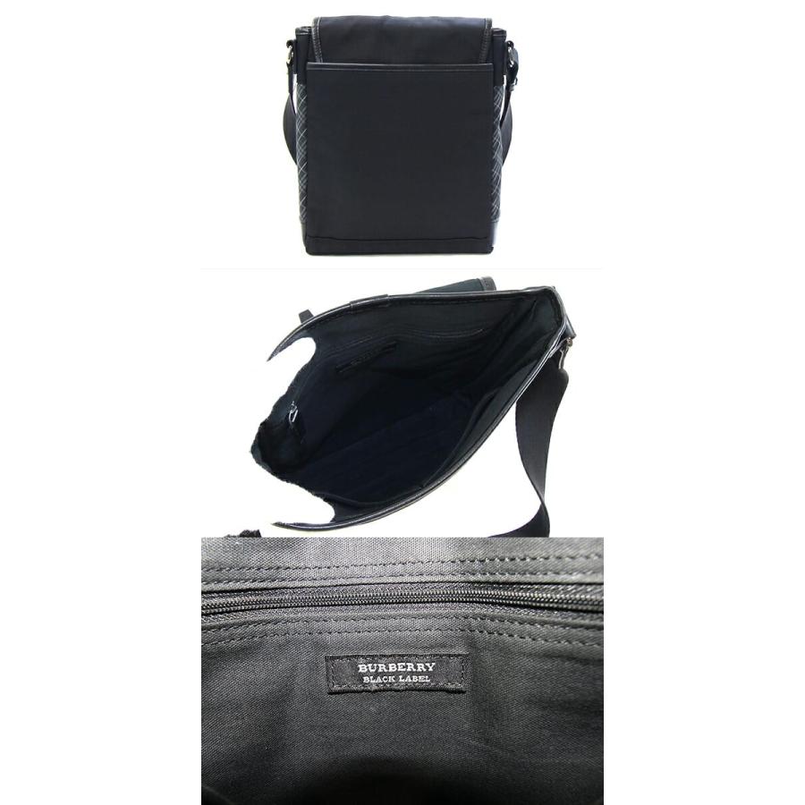 美品 バーバリーブラックレーベル ショルダーバッグ レザー キャンバス グレー 美品 バーバリーブラックレーベル ショルダーバッグ レザー