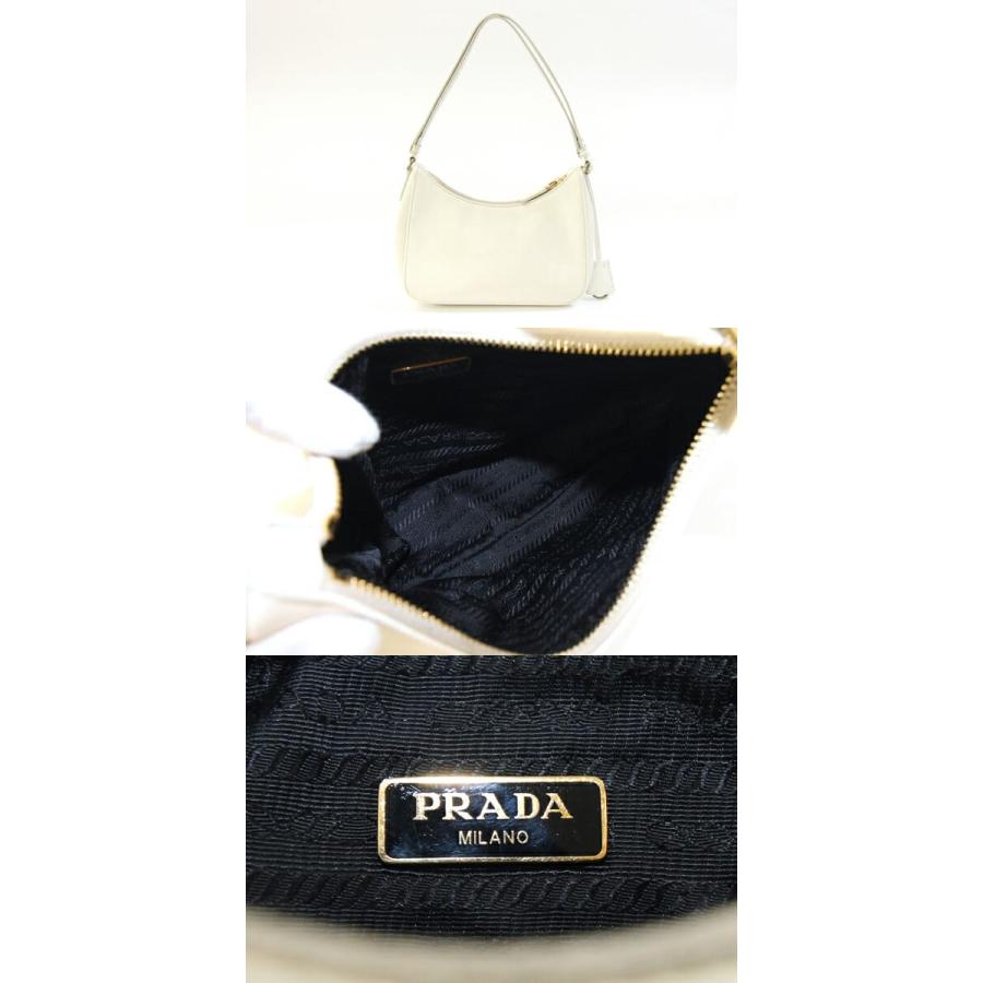 PRADA（プラダ） ワンショルダーバッグ 1BC204 アイボリー レザー 中古 