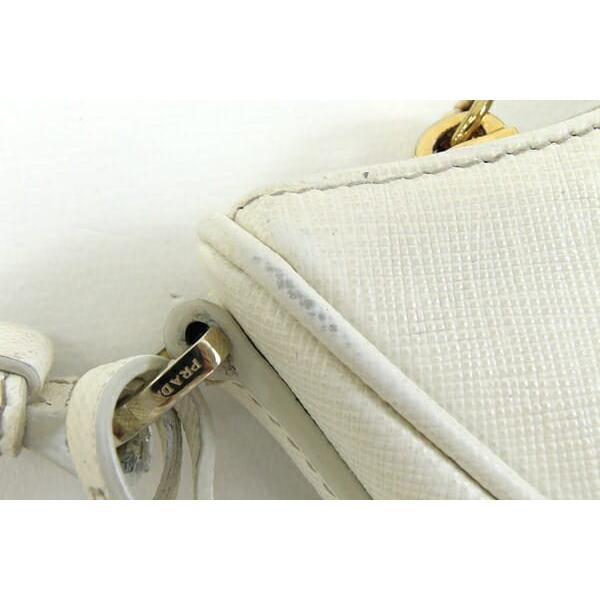 PRADA（プラダ） ワンショルダーバッグ 1BC204 アイボリー レザー 中古 