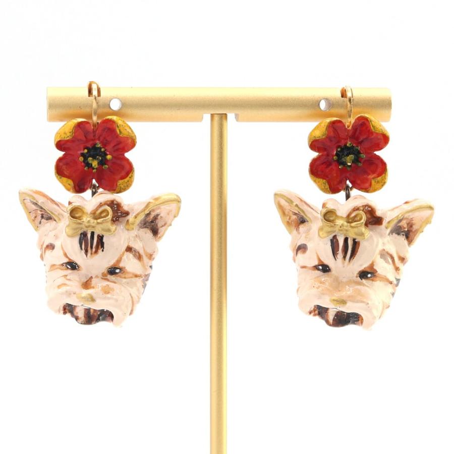 DOLCE&GABBANA（ドルチェ & ガッバーナ） ピアス フラワー ドッグ
