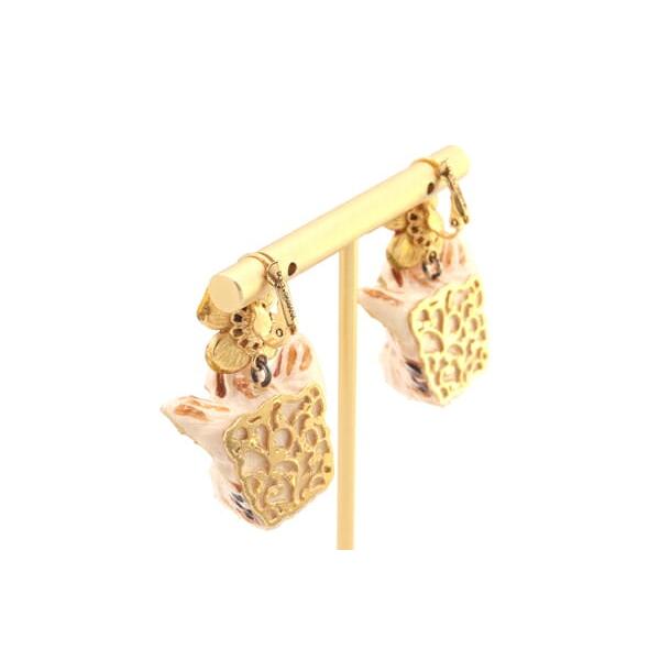 DOLCE&GABBANA（ドルチェ & ガッバーナ） ピアス フラワー ドッグ