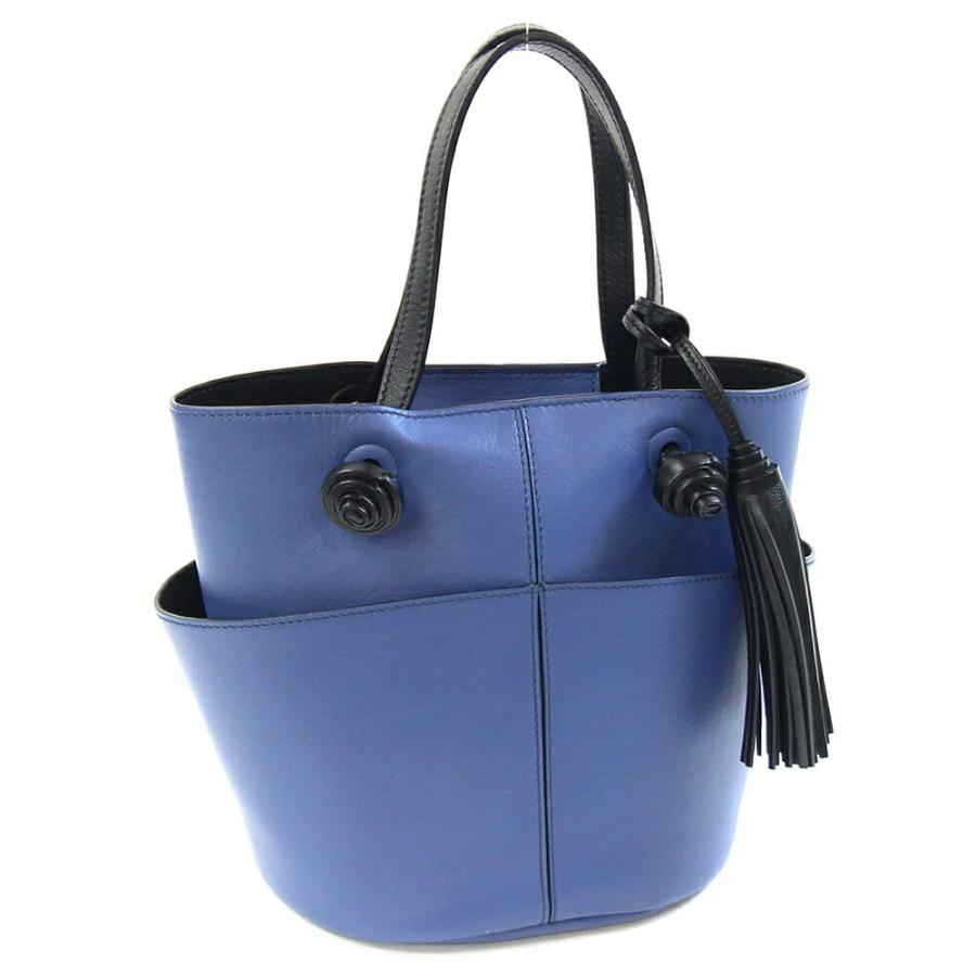 TOD'S（トッズ） ハンドバッグ タッセルディティール ブルー系