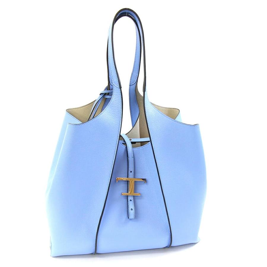 TO D'S（トッズ）　Tタイムレス ミディアム　ブルー TOD'S（トッズ） トートバッグ Tタイムレス ショッピングバッグ