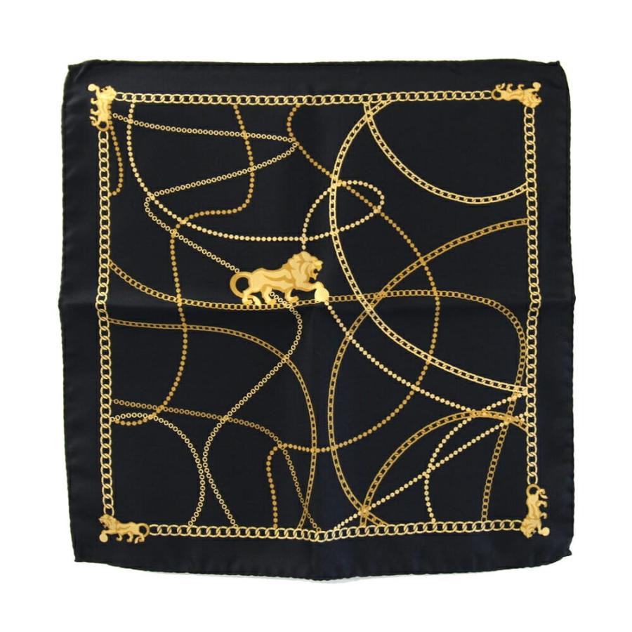 CHANEL（シャネル） スカーフ ブラック シルク100％ 中古 ノベルティ