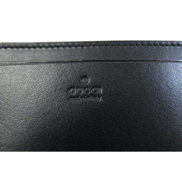 グッチ カードケース 030.2091.1575 ブラック レザー 中古 パスケース