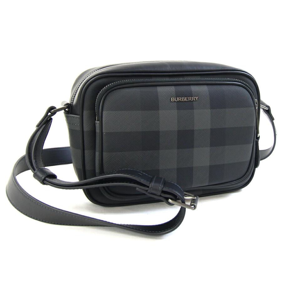 宇087 バーバリー ショルダーバッグ キャンバスレザー BURBERRY（バーバリー） ショルダーバッグ パディ 8074099 グレー