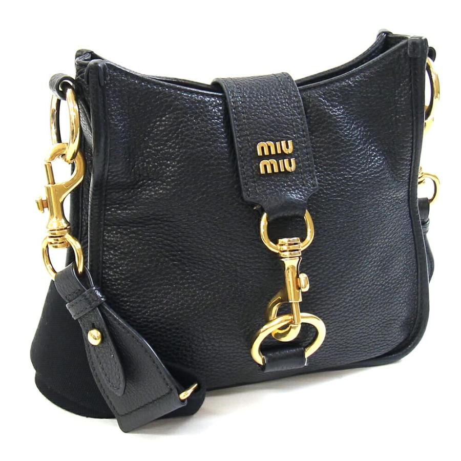 ミュウミュウ ショルダーバッグ 5BC122 ブラック miu miu（ミュウミュウ） ショルダーバッグ 5BC122 ブラック レザー