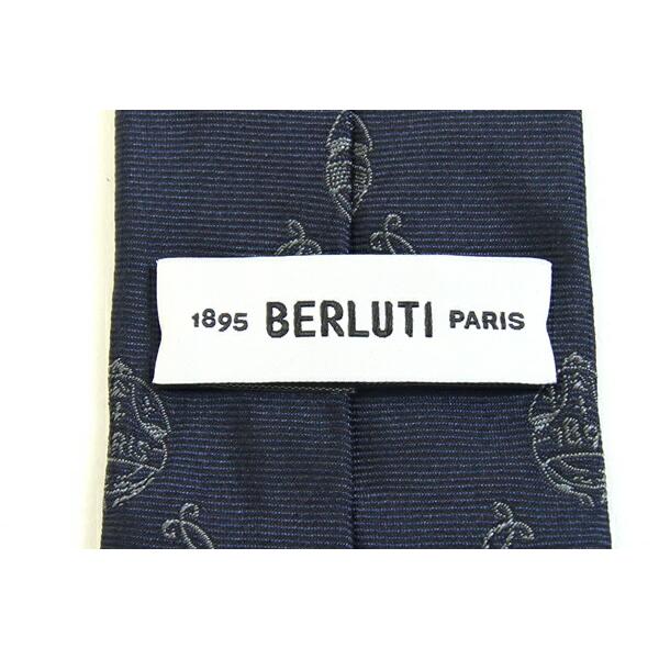 Berluti（ベルルッティ） ネクタイ ネイビー シルク100％ 中古 スーツ