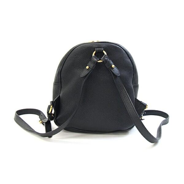 プラダ バックパック 1BZ051 ブラック レザー 中古 ミニリュック 鞄 