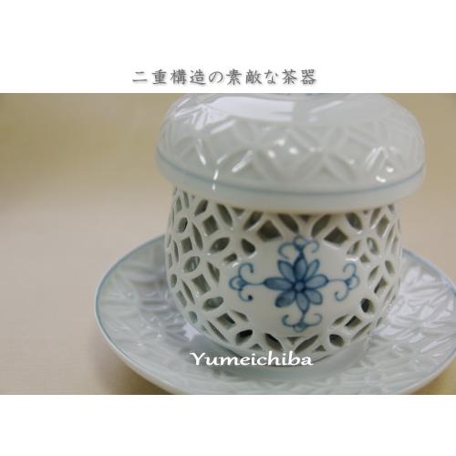 韓国白磁茶器2客8ピース （2客分・蓋、茶こし付き