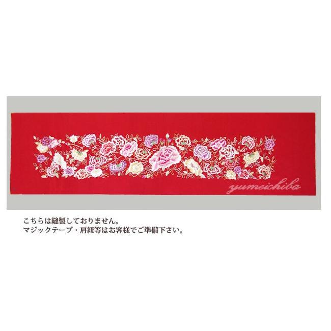 マルギ帯手刺繍シルク牡丹オウドン・縫製前 : チマチョゴリと韓国雑貨 