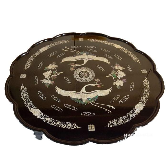 韓国漆塗り丸角お膳(大) : チマチョゴリと韓国雑貨の専門店夢市場