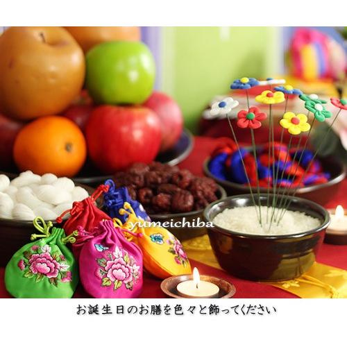 韓国子供の100日・1歳の祝いトルチャンチ用テーブル花10本セット