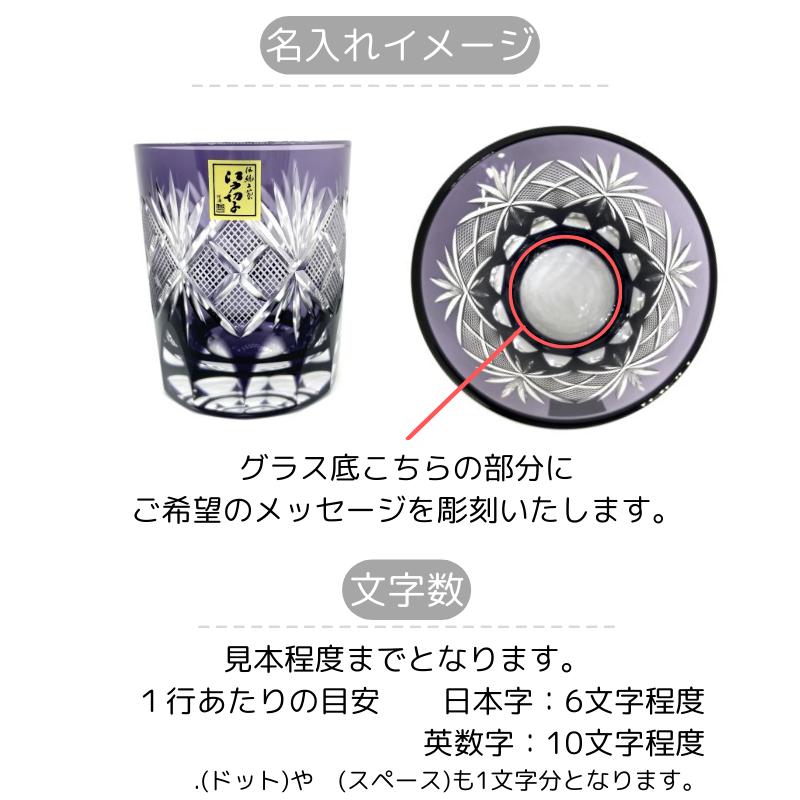 田島硝子（TAJIMA GLASS） 江戸切子グラス 名入れ 古希のお祝い 男性