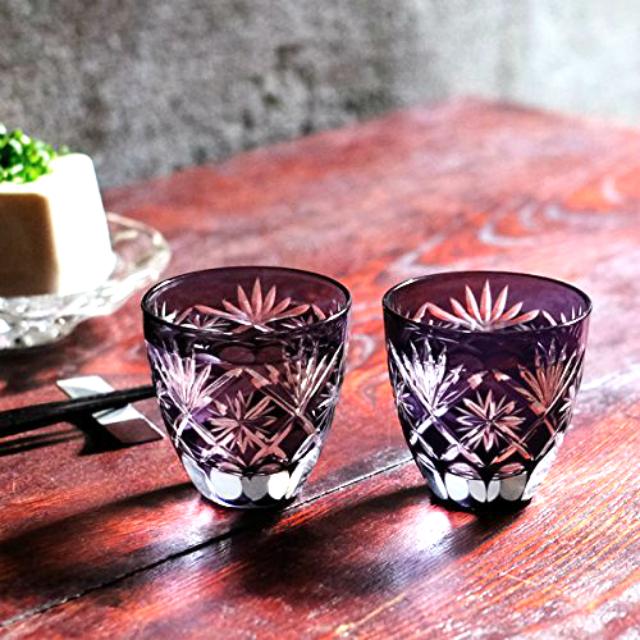 田島硝子（TAJIMA GLASS） 江戸切子 グラス ぐい呑み 古希のお祝い