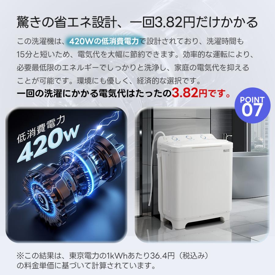 SENTERN 二槽式洗濯機 洗濯8kg/脱水槽5.5kg 縦型洗濯機 大容量 SENTERN 二槽式洗濯機 洗濯8kg/脱水槽5.5kg 縦型洗濯機 大容量