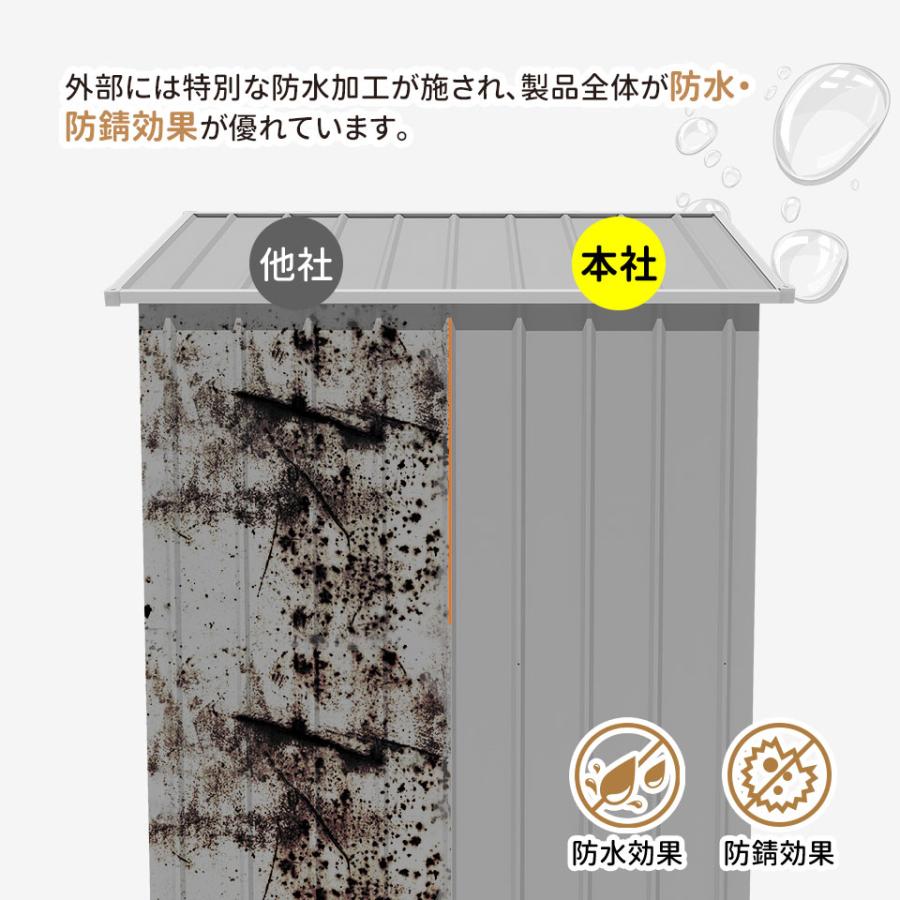 2タイプ 物置 屋外 スチール 倉庫 戸外収納庫 可動棚付き 物置き 大型